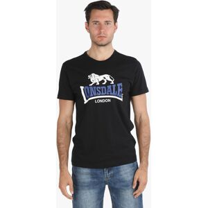 Lonsdale T-shirt uomo in cotone con stampa T-Shirt Manica Corta uomo Nero taglia XXL