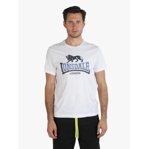 Lonsdale T-shirt uomo in cotone con stampa T-Shirt Manica Corta uomo Bianco taglia M