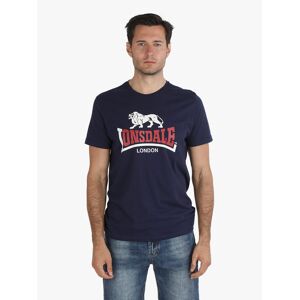 Lonsdale T-shirt uomo in cotone con stampa T-Shirt Manica Corta uomo Blu taglia XL