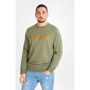 Timberland TB0A2FED Felpa uomo in cotone con scritta Felpe Leggere uomo Verde taglia L