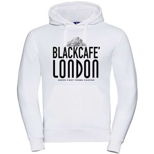 Felpa Black Cafè London 2.0 Con Cappuccio Stampata Bianco Ne taglia 2X