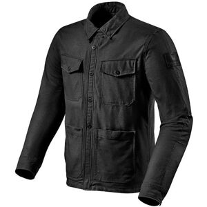 Giacca Moto In Tessuto Canvas Rev'it OVERSHIRT WORKER Nero taglia S