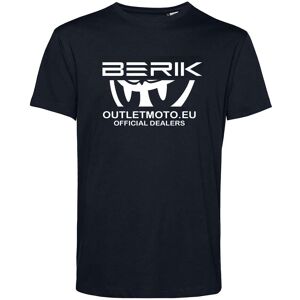 T-Shirt Berik Girocollo Outletmoto 2 Stampata Nera Logo Bian taglia 2X