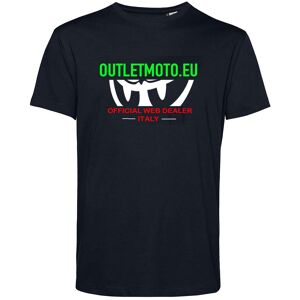 T-Shirt Berik Girocollo Outletmoto2 Stampata Nera Logo Trico taglia S