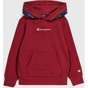 Champion Felpa Cappuccio Hoodie UOMO Pullover Banda jacquard Rosso