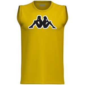 Kappa T-shirt Canotta smanicato UOMO Giallo LOGO DWAL Cotone