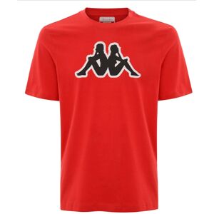 Kappa T-shirt maglia maglietta UOMO Banda 222 Rosso LOGO ZOBI Cotone Jersey