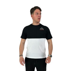 Kappa T-shirt maglia maglietta UOMO Bianco Nero LOGO EDWIN Cotone