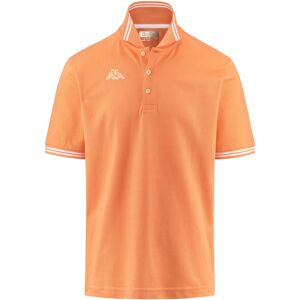 Kappa Polo Maglia UOMO Banda 222 Arancione LOGO MALTAX 5 MSS Cotone Piquet