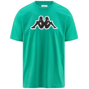 Kappa T-shirt maglia maglietta UOMO Verde LOGO ZOBI Cotone