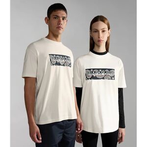 Napapijri T-shirt maglia maglietta UOMO Bianco S-ANDESITE SS Cotone
