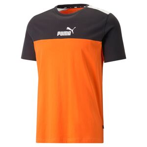 Puma T-shirt Maglia Maglietta UOMO Arancione Nero ESS Block Cotone