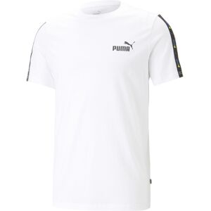 Puma T-shirt maglia maglietta UOMO Bianco Ess TAPE LOVE IS LOV Cotone