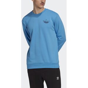 adidas Originals Felpa Sportiva UOMO Trefoil Blu Trefoil Series Style Crew