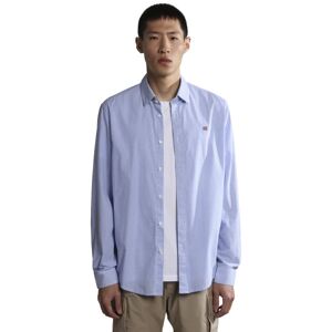 Napapijri Graie - camicia maniche lunghe - uomo Light Blue/White XL