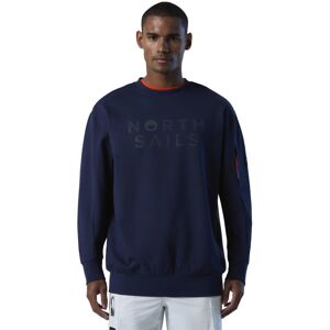 North Sails Crewneck W/Logo - felpa - uomo Dark Blue 2XL