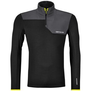 Ortovox Fleece Light Zip M - felpa in pile - uomo Black/Grey/Yellow S