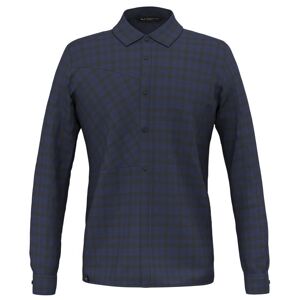 Salewa Fanes Flannel 5PL W L/S - camicia maniche lunghe - uomo Dark Blue/Black 48