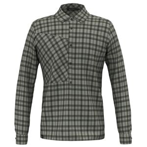 Salewa Fanes Flannel 5PL W L/S - camicia maniche lunghe - uomo Grey/Dark Green 48