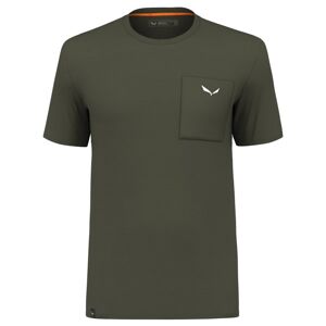 Salewa Pure Logo Pocket Am - T-shirt trekking - uomo Dark Green 52