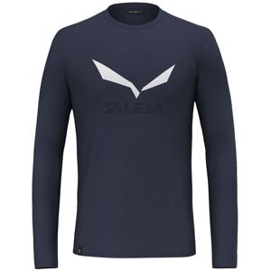 Salewa Solidlogo Dry - maglia a maniche lunghe - uomo Blue/Dark Blue/White 46