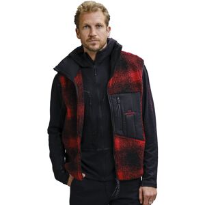 The Mountain Studio Rocky Mountain Check Vest M - gilet in pile - uomo Red/Black L