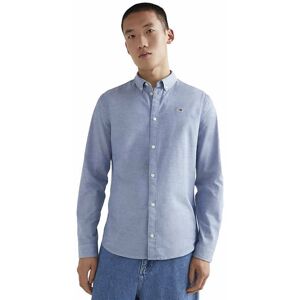 Tommy Jeans Tjm Slim Stretch - camicia maniche lunghe - uomo Blue S