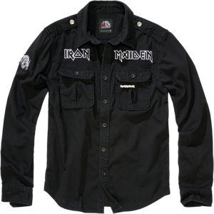 Brandit Camicia  Iron Maiden Vintage Nera