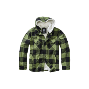 Brandit Giacca  Lumber Hooded Nero-Oliva