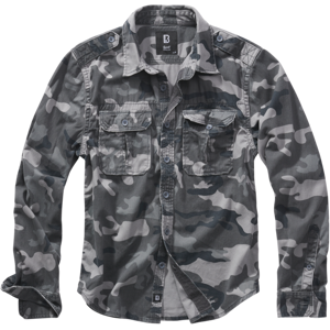 Brandit Camicia  Vintage Grigia Camo