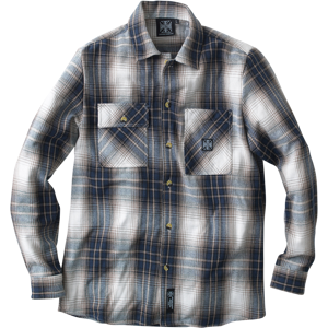 West Coast Choppers Camicia  Riser Marrone-Blu