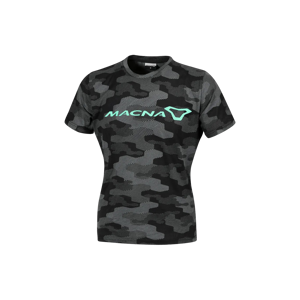 Macna T-Shirt Donna  Dazzle Logo 2.0 Nero Grigio-Verde Menta