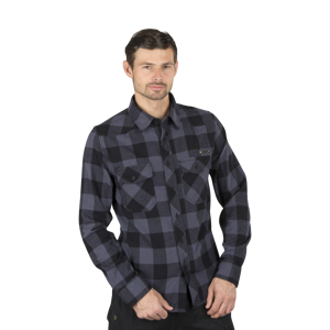 Brandit Camicia  Checkshirt Nero-Grigio