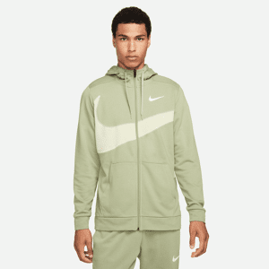  Giacca Felpa Sportiva Uomo Nike Verde Swoosh Energy Cotone 