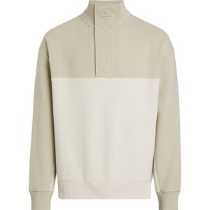 Calvin Klein Textured Debossed Half Zip Sweatshirt Verde M Uomo Verde M