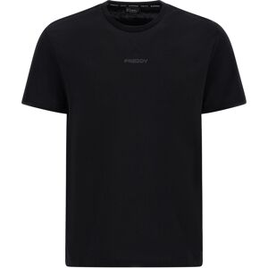 Freddy T-shirt in jersey con logo centrale in tono colore Nero Uomo Small