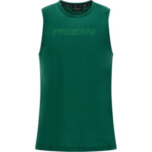 Freddy Canotta da uomo in jersey con logo centrale in outline Verde Uomo Xx Large