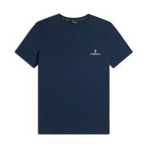 Freddy T-shirt girocollo da uomo in jersey modal Blu Uomo Large