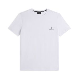 Freddy T-shirt girocollo da uomo in jersey modal Bianco Uomo Large