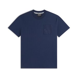 Freddy T-shirt da uomo in jersey con taschino e stampa in tono Blu Uomo Xxx Large