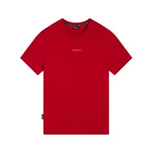 Freddy T-shirt uomo in cotone con piccolo logo Rosso Uomo Xxx Large