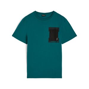 Freddy T-shirt uomo con taschino in jersey di cotone Verde Uomo Small