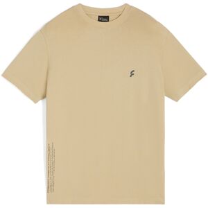 Freddy T-shirt da uomo in jersey di cotone con scollo girocollo Beige Uomo Large