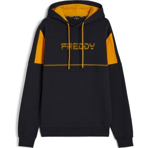 Freddy Felpa cappuccio con stampa  e inserti in contrasto Blu Uomo Xxx Large