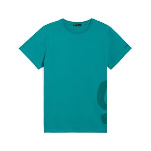 Freddy T-shirt da uomo con maxi logo in tono colore sul fianco Verde Acqua Uomo Small