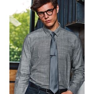 Premier 100 Camicia da uomo in chambray in cotone fiammato neutro o personalizzato