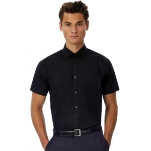 B&C Collection 100 Camicia uomo SSL Poplin Black Tie Elastane neutro o personalizzato