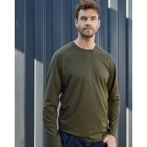 James & Nicholson 100 T-shirt uomo a maniche lunghe in tessuto misto neutro o personalizzato