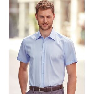 Russell 100 Camicia Tailored Ultimate maniche corte non-stiro neutro o personalizzato