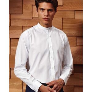Premier 100 Banded Collar 'Grandad' Long Sleeve Shirt neutro o personalizzato